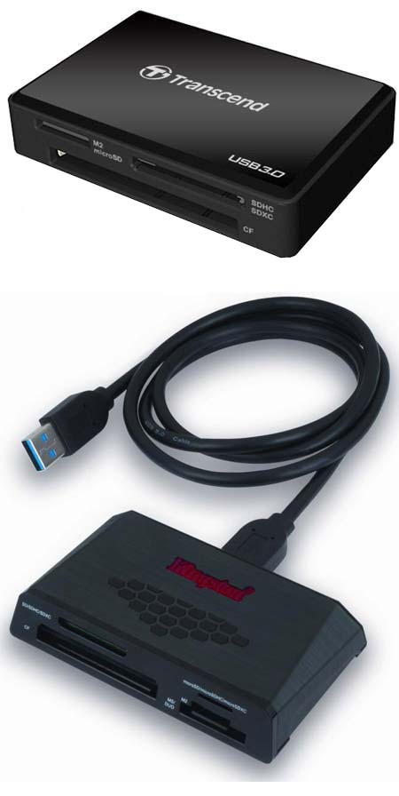 Новенькие USB 3.0 картридеры от Kingston и Transcend - FCR-HS3 и RDF8